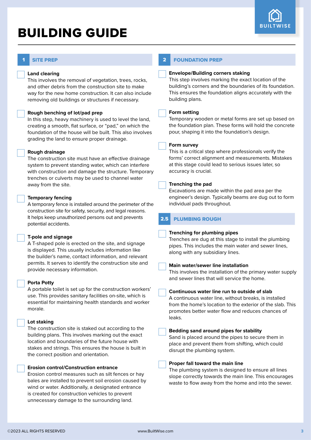 Building Guide page 1